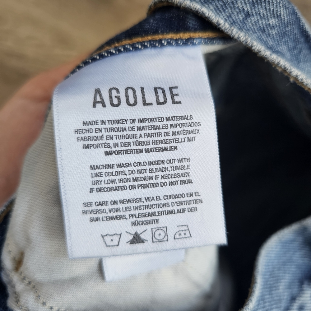 Agolde Jeans With Button Up Fly And Ram Hem Size 27 - Picture 8 of 11